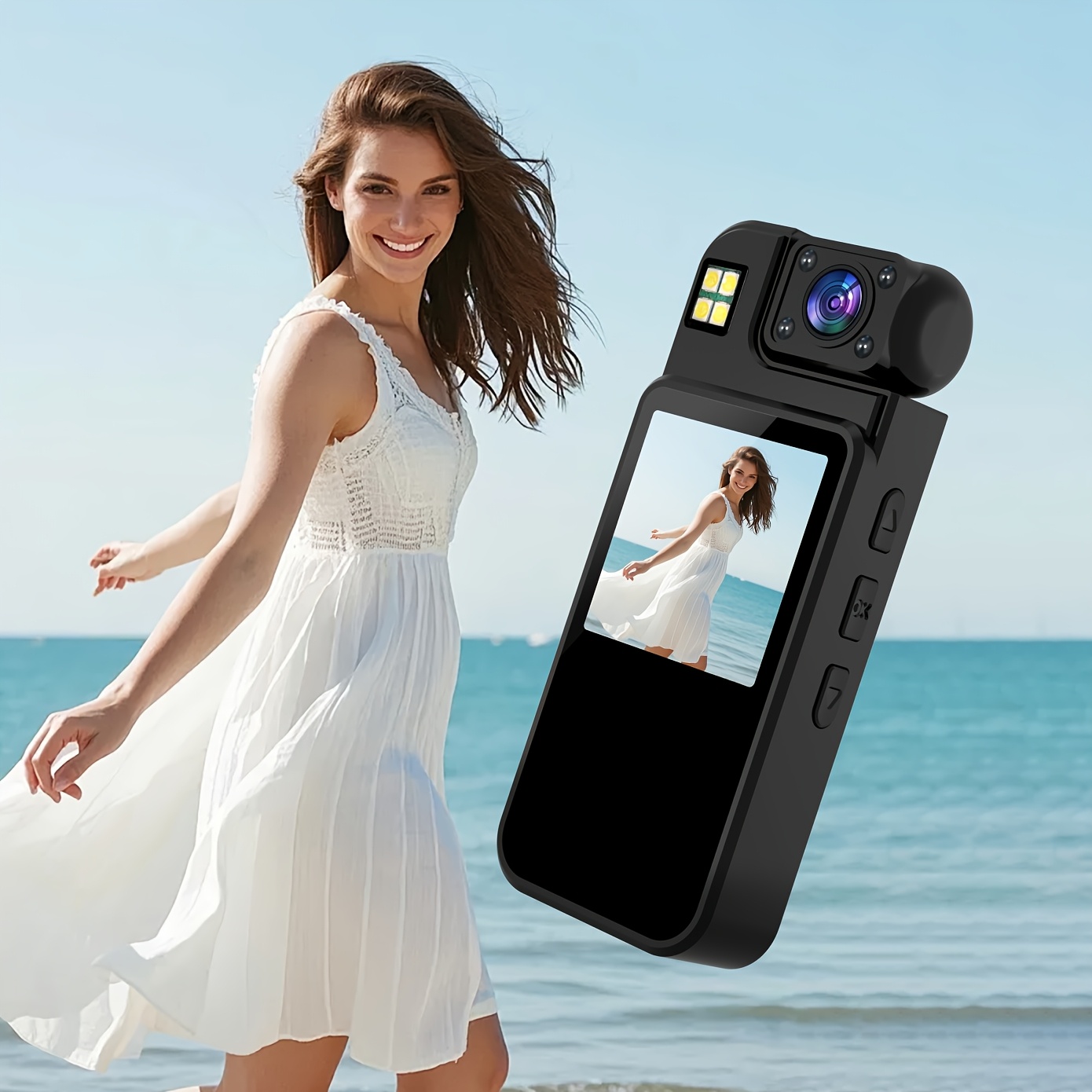 éclairage extérieur  , enregistreur à écran  ,   rotatif 1080p, batterie intégrée avec vision  , portable de poche, enregistreur pour pêche Détails du produit 3