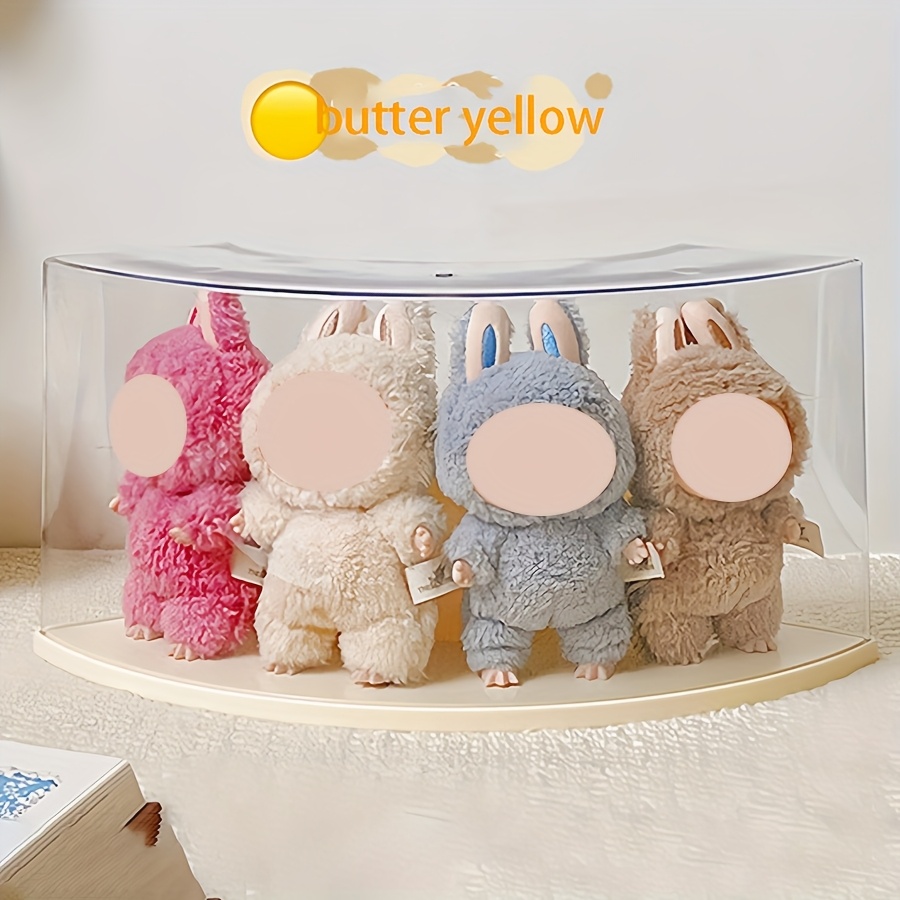 TEMU 1pc Portable Doll, Mystery Box, And Storage Case For Collectibles, Suitable For Labubu - Pop Mart Collectibles, Excluding , Transparent Acrylic