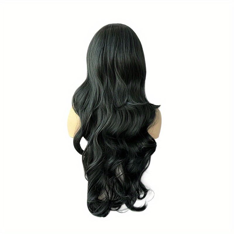 Elegant Long Curly Wig For Women - Heat Resistant Synthetic Hair, Loose Wave Style, Perfect For Daily Wear & Parties