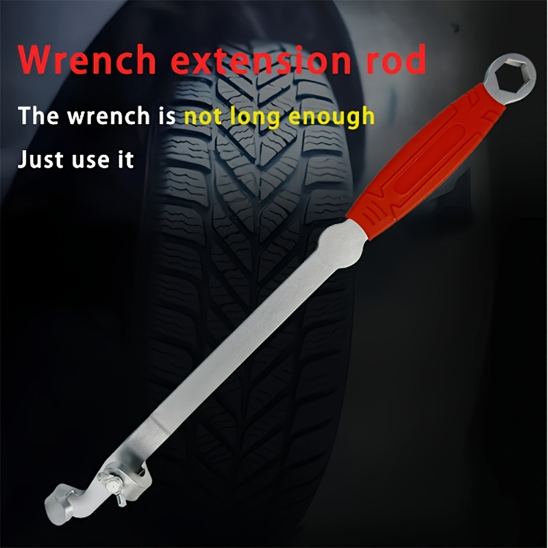 TEMU Wrench Extender - A Long Torque Wrench Extension Bar With A 1/2 Inch Square Hole Adapter - Made Of Durable Alloy, Suitable For Projects And