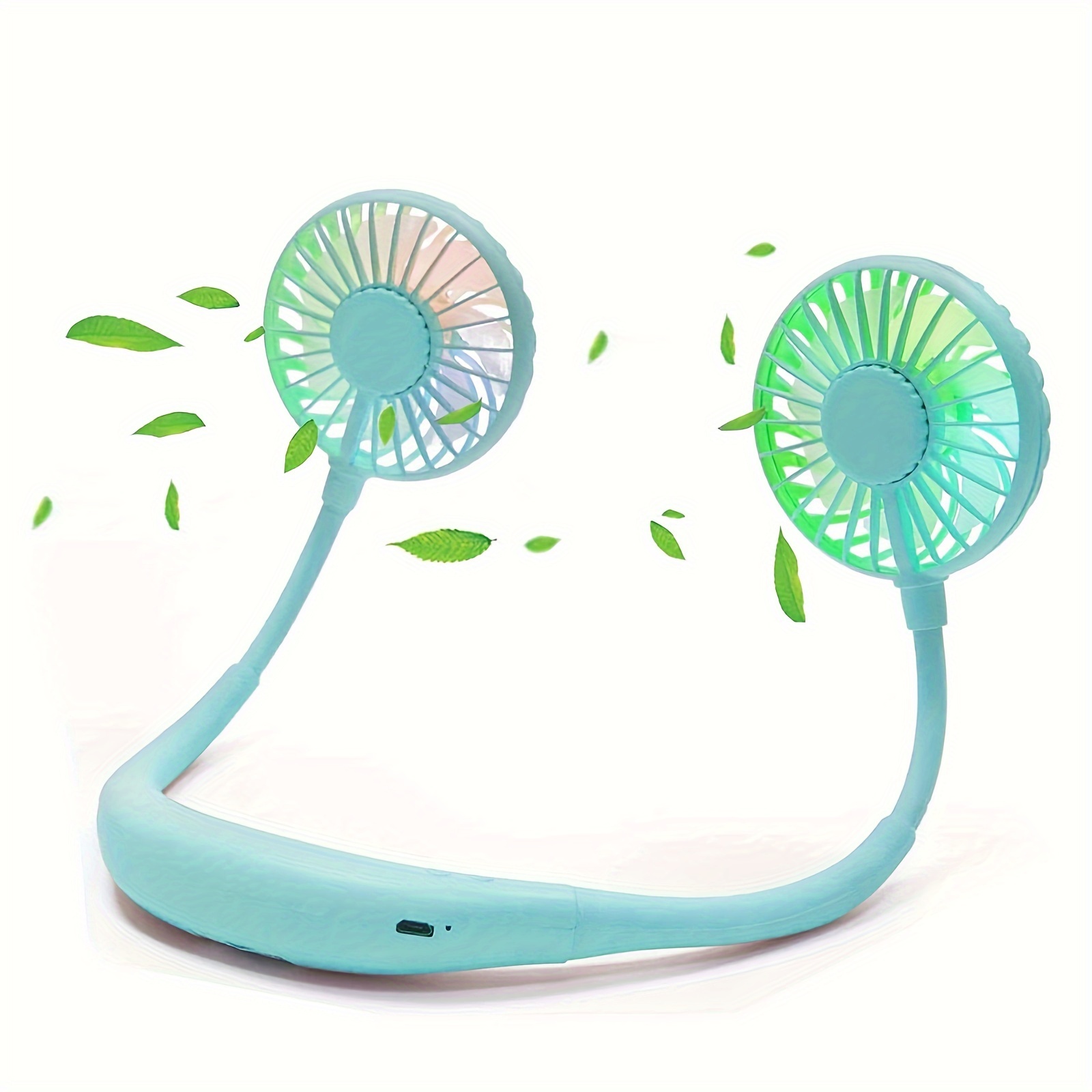 

Upgraded Version Portable Neck Fan, Color Changing Led, With Aromatherapy, 360° Free Rotation, And Lower Noise Strong Airflow Headphone Design For Sport, Office, Home, Outdoor, Travel