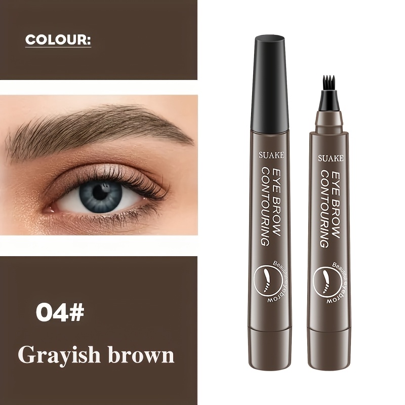 one waterproof eyebrow pencil with 4   tips natural makeup effect in 5 colors details 11