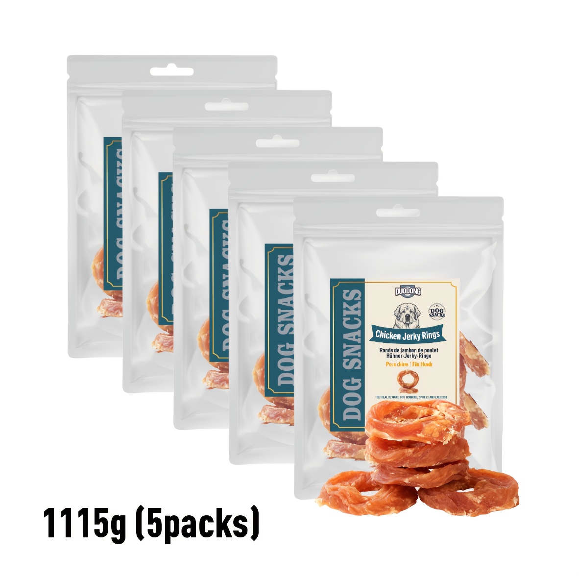 Image of Chicken Rings Dog Treats, Slow Chicken Jerky Chews, Rawhide-free High Protein Training Treats For Dogs, Healthy Snacks