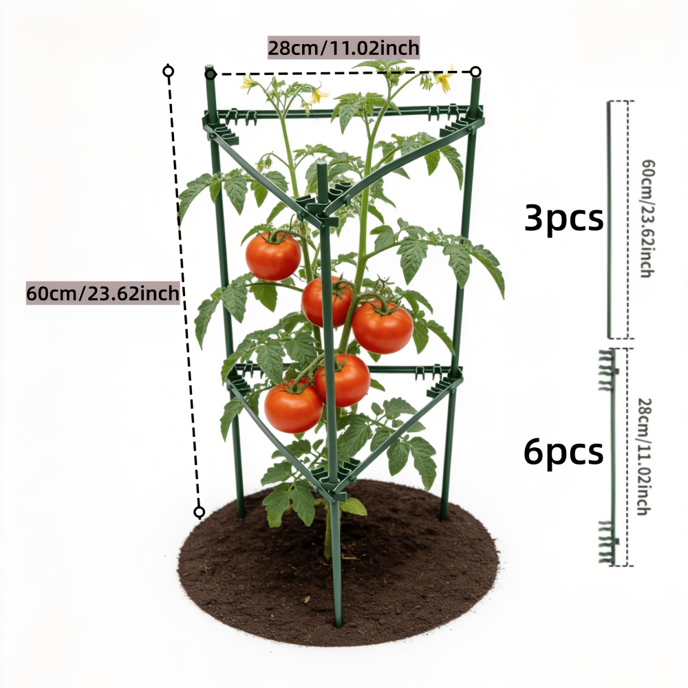 -leg Metal Garden Support Cage, Rustproof Plant Trellis For Climbing Vines, Multi-use For Tomato Cucumber Grape In Garden & Greenhouse