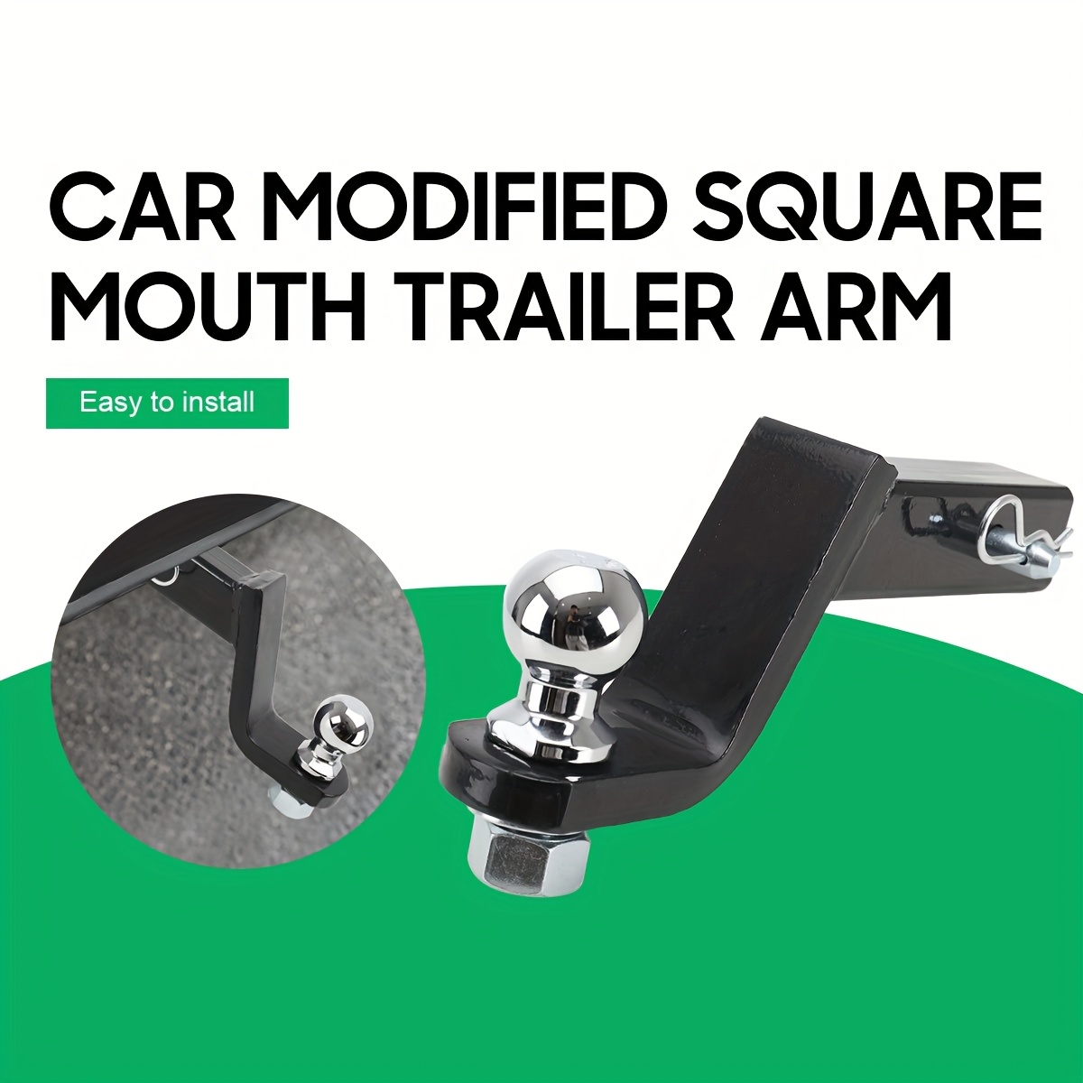 Image of Trailer Hitch Ball Mount Kit With 2 Inch Trailer Ball And 5/8 Inch Hitch Pin, 4 Inch Drop, Fits 2 Inch Hitch Receiver For Rv Trucks Cars