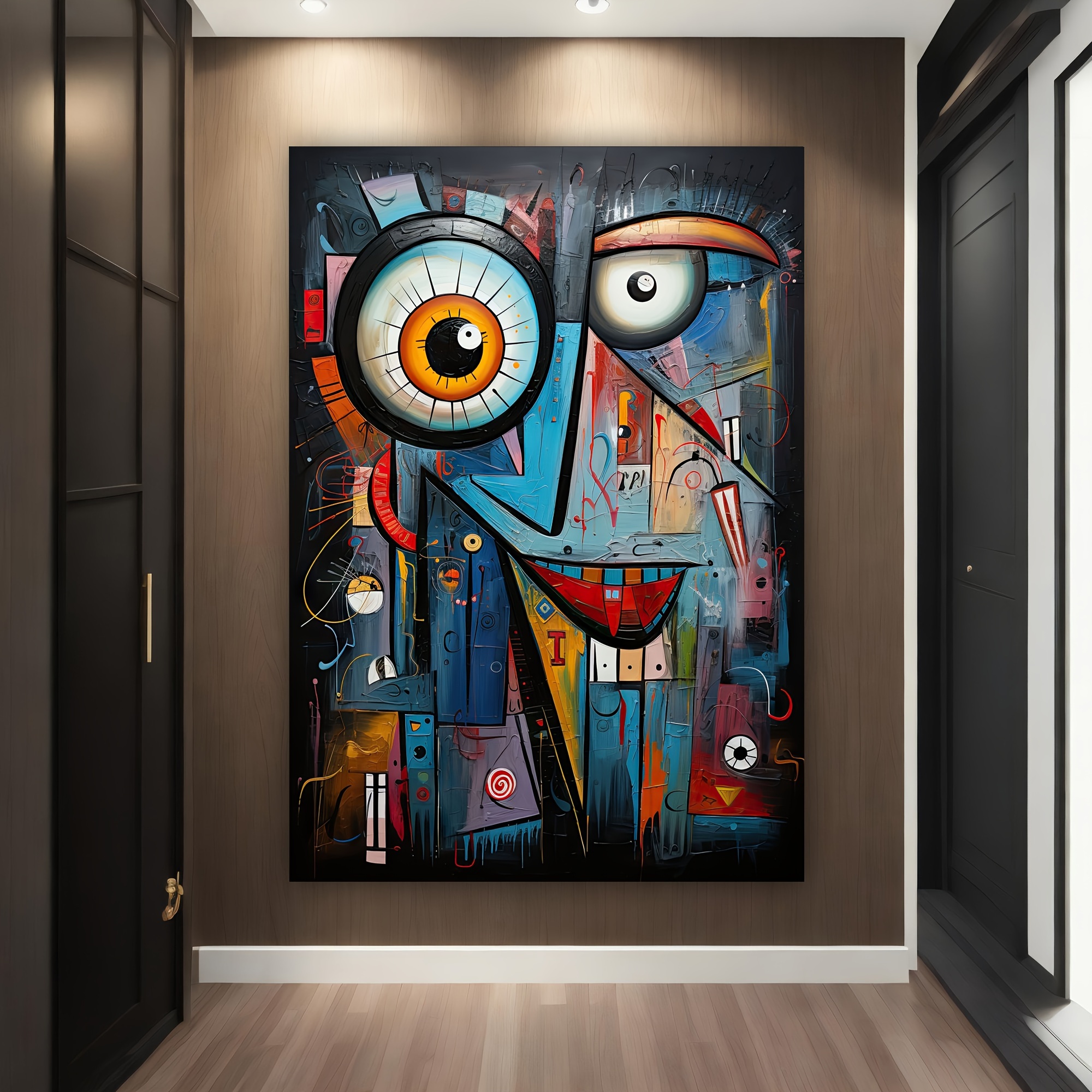 TEMU Affiche sur toile plate 2D, cadre, avec un artwork et coloré, pour les salons, , les à manger et la décoration intérieure. Un pour le An 2025 et