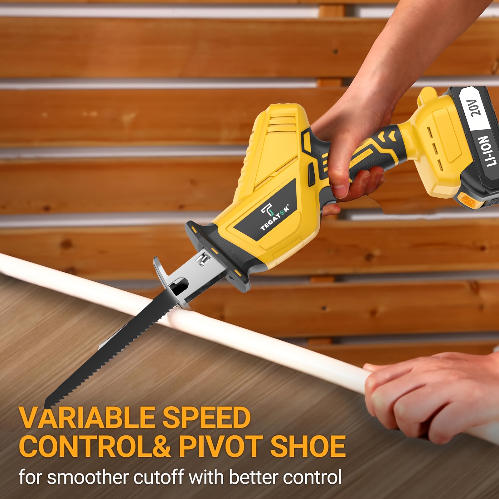 Newly Upgraded Electric Saw, Wireless HandSaw with LED Light and Safety Lock, Suitable for Multi-Purpose Cutting, Equipped with 1 Or 2 Battery, Replaceable Saw Blades and Tool Box, Tools On Sale At a Discount, Men's Gift, Christmas Gift 5 Newly Upgraded Electric Saw, Wireless HandSaw with LED Light and Safety Lock, Suitable for Multi-Purpose Cutting, Equipped with 1 Or 2 Battery, Replaceable Saw Blades and Tool Box, Tools On Sale At a Discount, Men's Gift, Christmas Gift - Image 5