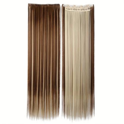 20 inch european and american ladies five clip long straight invisible seamless and synthetic extensions