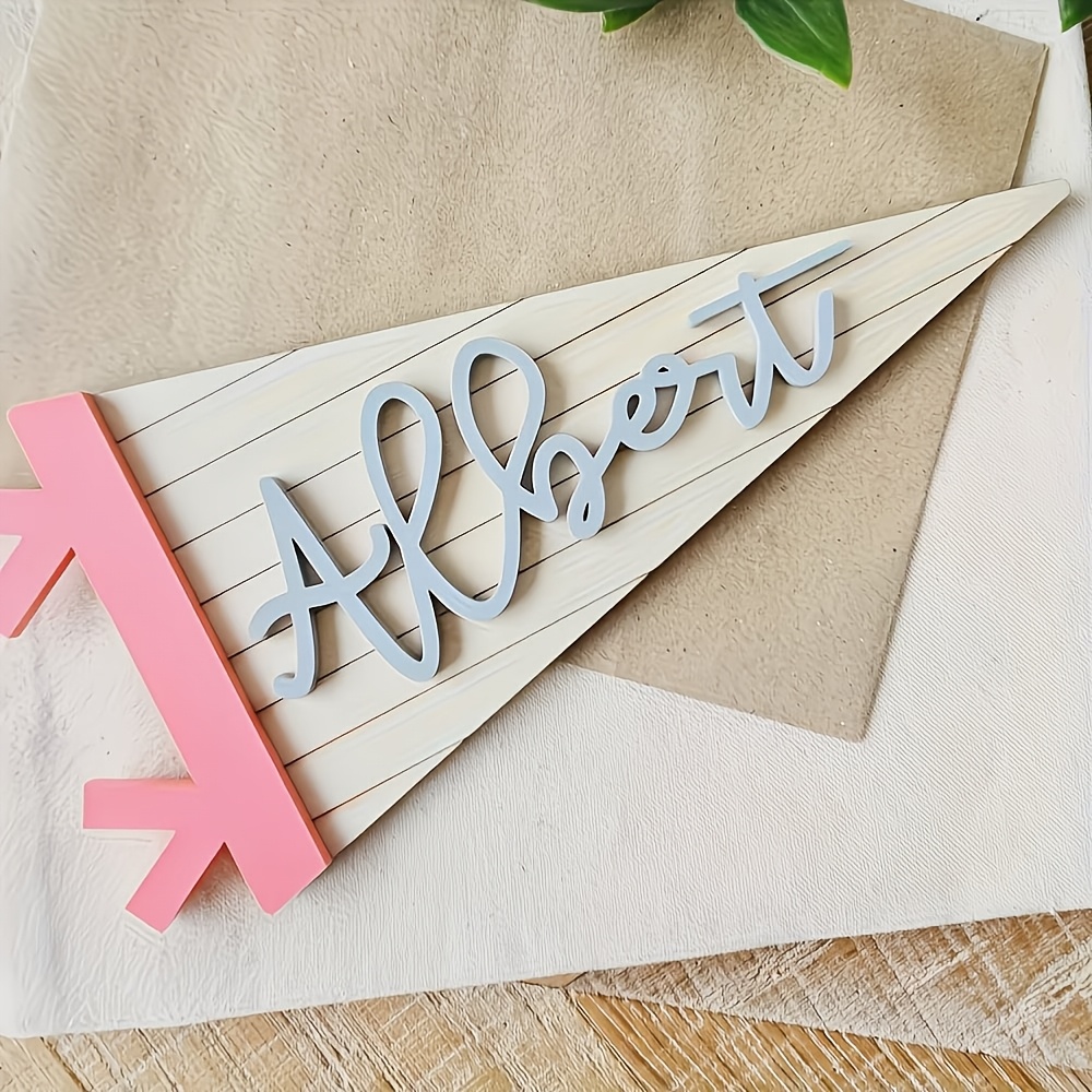 Custom Personalized Wooden Banner Nameplate