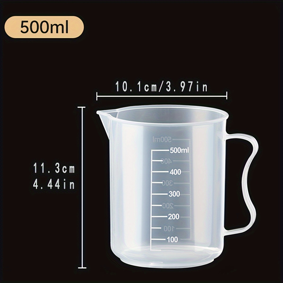 TEMU 1pc, Measuring Cup, Plastic Liquid Measuring Cups, Kitchen Liquid Measuring Cups, Multifunction Measuring Cup For Baking Cooking, Essential