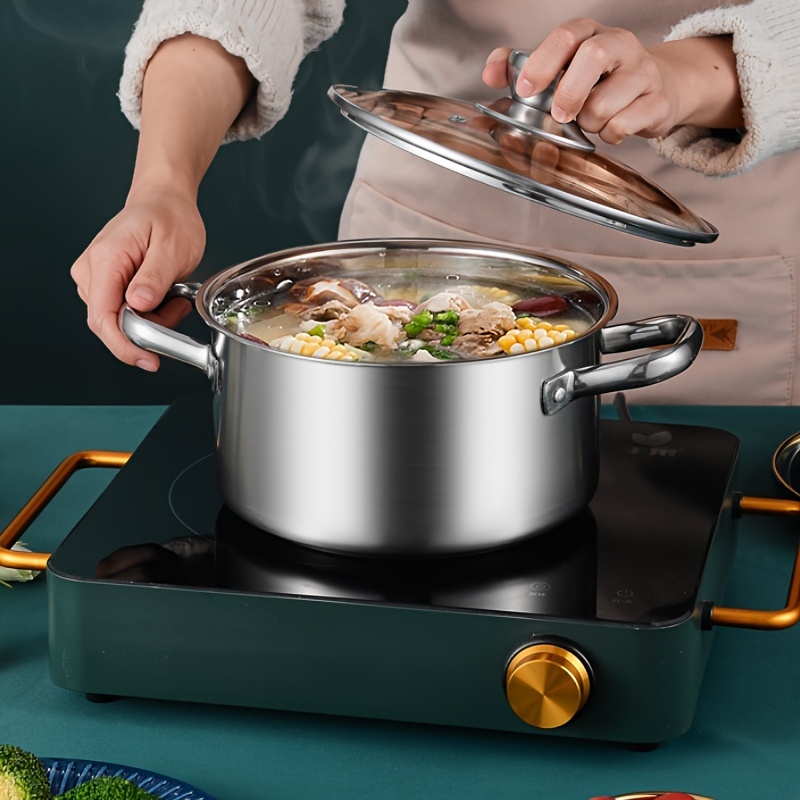 3pcs stainless steel cookware set with handles lids 6 88 8 38 10 03 pots   soups hot   pasta seafood compatible with induction gas stoves gift ready in   details 11