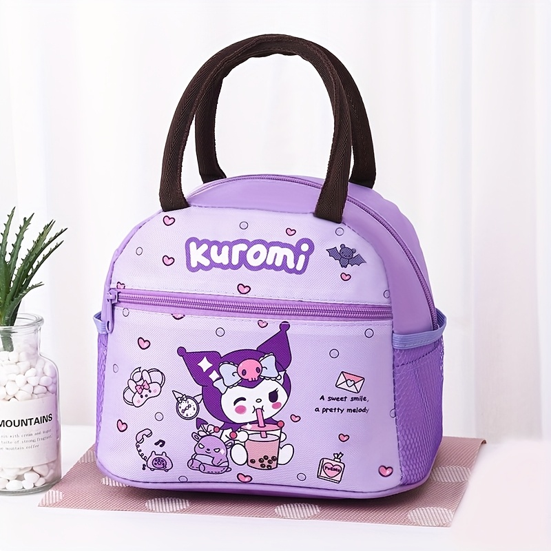 TEMU Anime Theme Lunch Bag, Lunch Box Bag, Cute , Lunch Bag, Portable Lunch Bag, Lunch Box Bag, Zipper Closure Insulated Bag, Student Cartoon Lunch