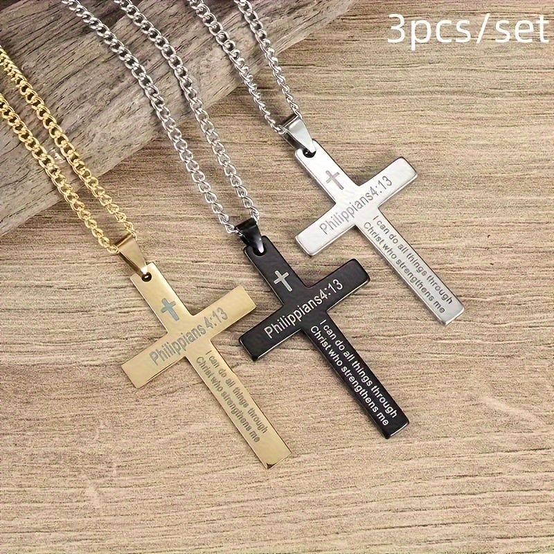 Bijoux Croix De Jesus Collier Collier Chrétien Pendentif Croix De