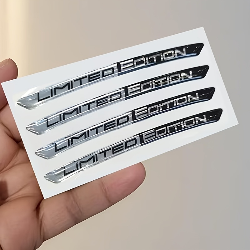 4pcs Edition Car Wheel Emblem Stickers Decal Eyebrow Styling Decals Tire Rim Decorative Strips Sport Emblem Cool Embellishment Car Exterior Styling Additions, Christmas Decorations