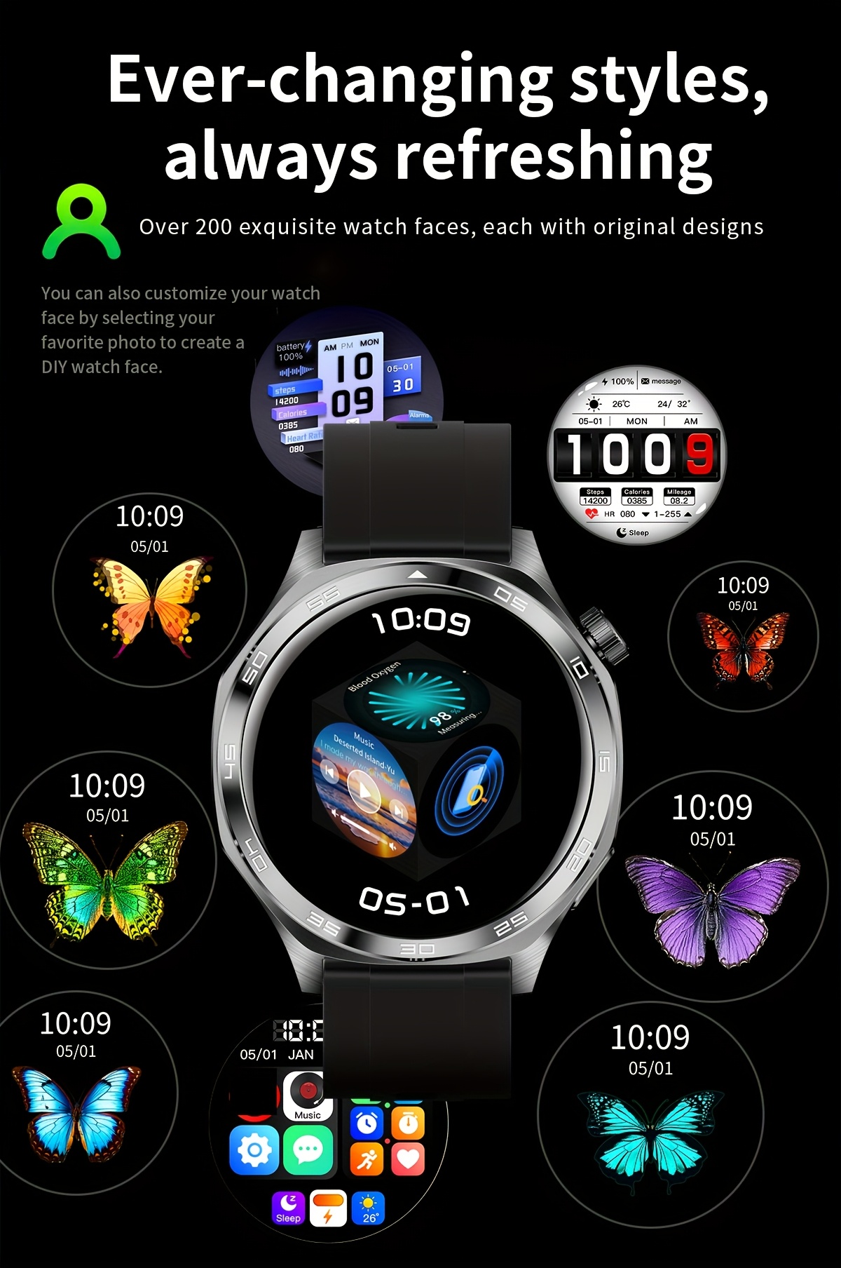 smart watch with flashlight 1 96 amoled high refresh rate   health monitoring 100 sports   ios   compatible Product details 6