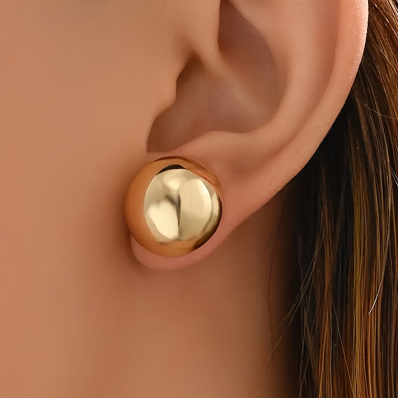 Minimalist Round Ball Earrings