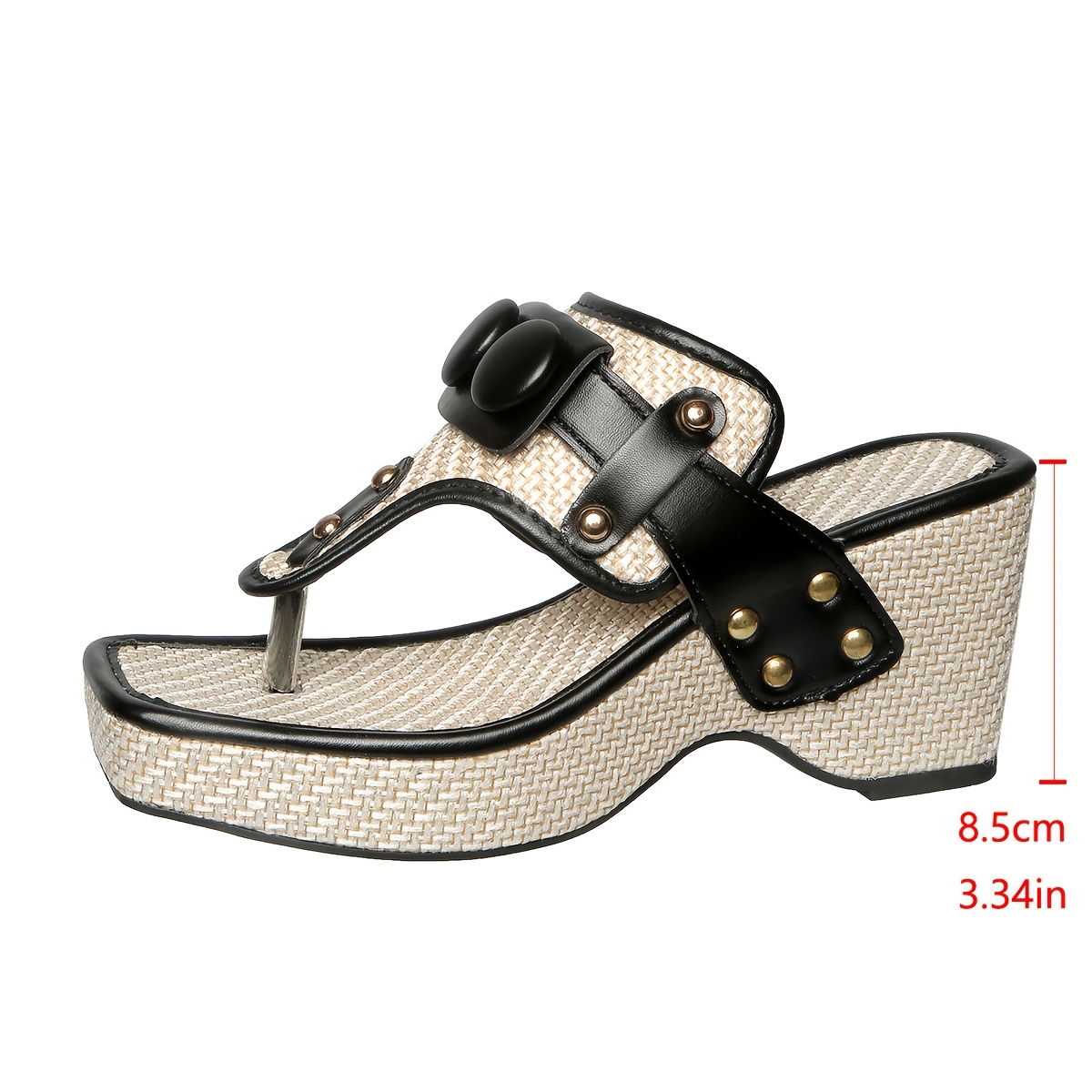 Faux Woven Sole, Lace-up, Everyday and Vacation Gift, Comfortable Non-tiring Women's High Heel Wedge Sandals, Women Shoes