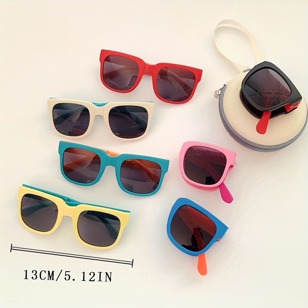 

1pc Girl's Foldable Fashion Glasses, Outdoor Hiking Glasses