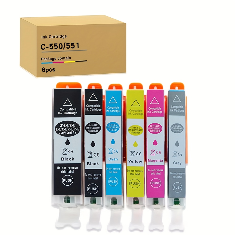 Image of Compatible Ink Cartridges Pgi550 Cli551 C-550 C-551 For Mg6350 Mg7150 Mg7550 Ip8750 Printers