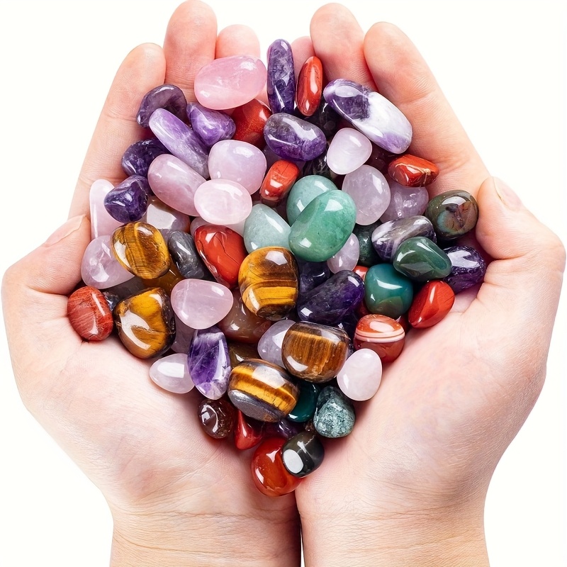 

1 Pack Of Natural Tumbled Stones And Crystals Bulk - Assorted Tumbled Polished Stones Rocks, Crystals For Beginners