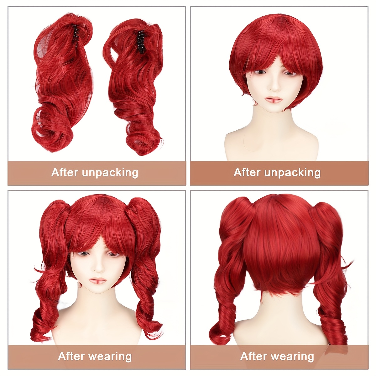womens heat resistant synthetic fiber curly red wig with blonde roots   style hair   costume for halloween circus cosplay comfortable   wavy   vibrant   versatile for themed parties casual attire ideal for   inspired looks suitable for all beige tones durable   anime cosplay perruque cosplay perruque halloween cosplay women halloween costume women Product details 1
