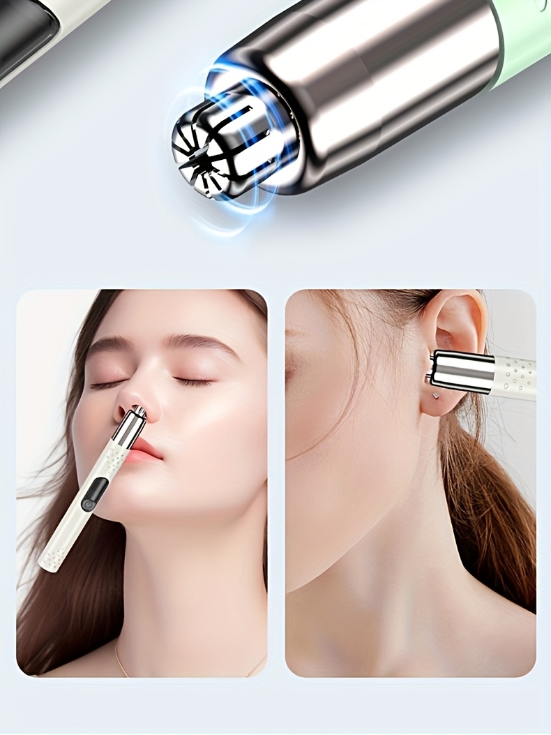 portable electric nose hair trimmer for men women usb rechargeable stainless steel blades for free   grooming   for eyebrows ear hair trimming personal care grooming tool nose hair remover sleek gadget   operation Product details 3