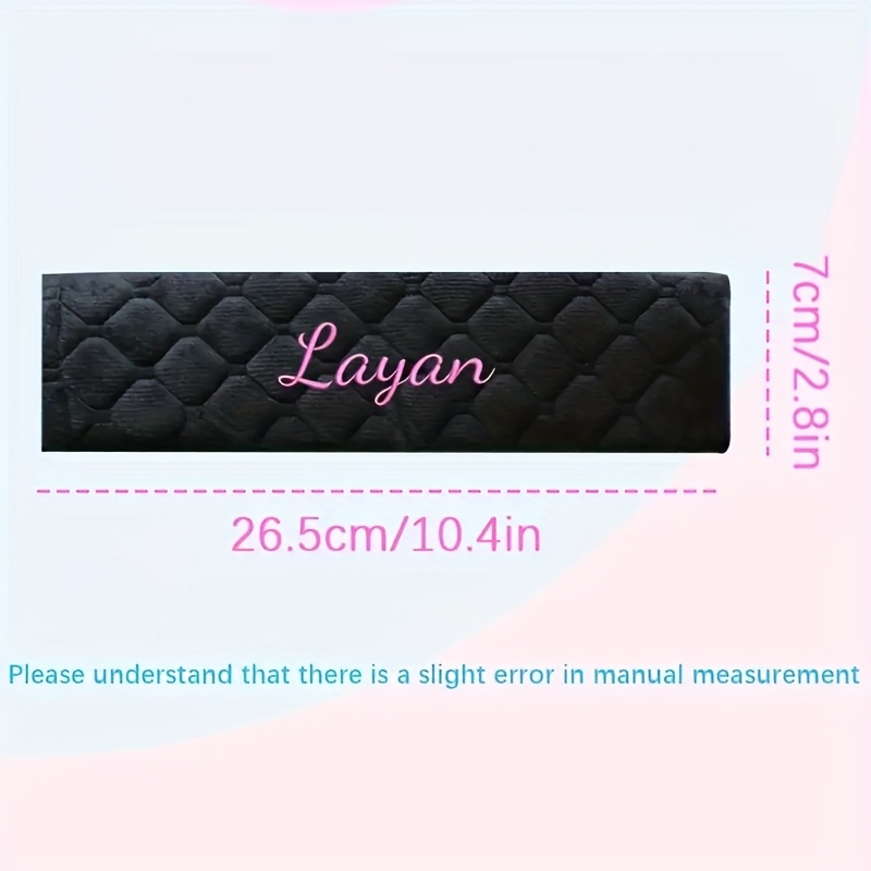 TEMU Fashion Diamond Checkered, Soft And Comfortable, Car Seat Belt Shoulder Pad Cover, Embroidered Customization Etc. Text, Highly Personalized,