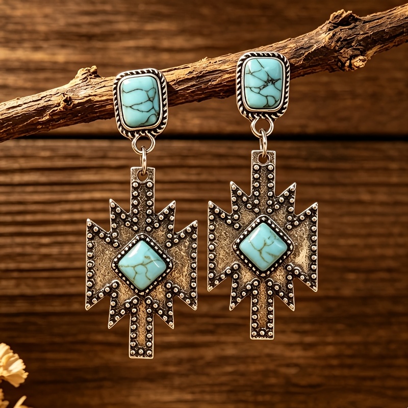 silver and turquoise jewelry sold on Temu United States