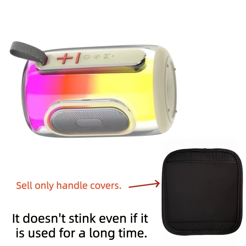 TEMU 1pc Subwoofer Handle Wristband - Black Fabric, Durable And Comfortable, Suitable For Boombox 2 And Other Portable Speakers, Perfect As A