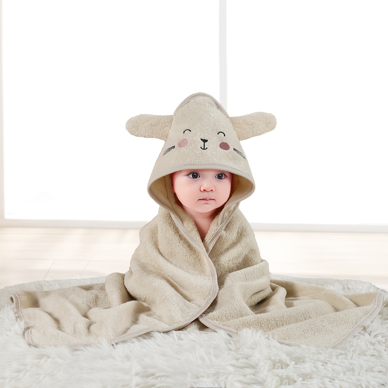 adorable animal themed hooded bathrobe for   soft cozy machine washable   bath towel wrap with cute cartoon design   boys girls details 2