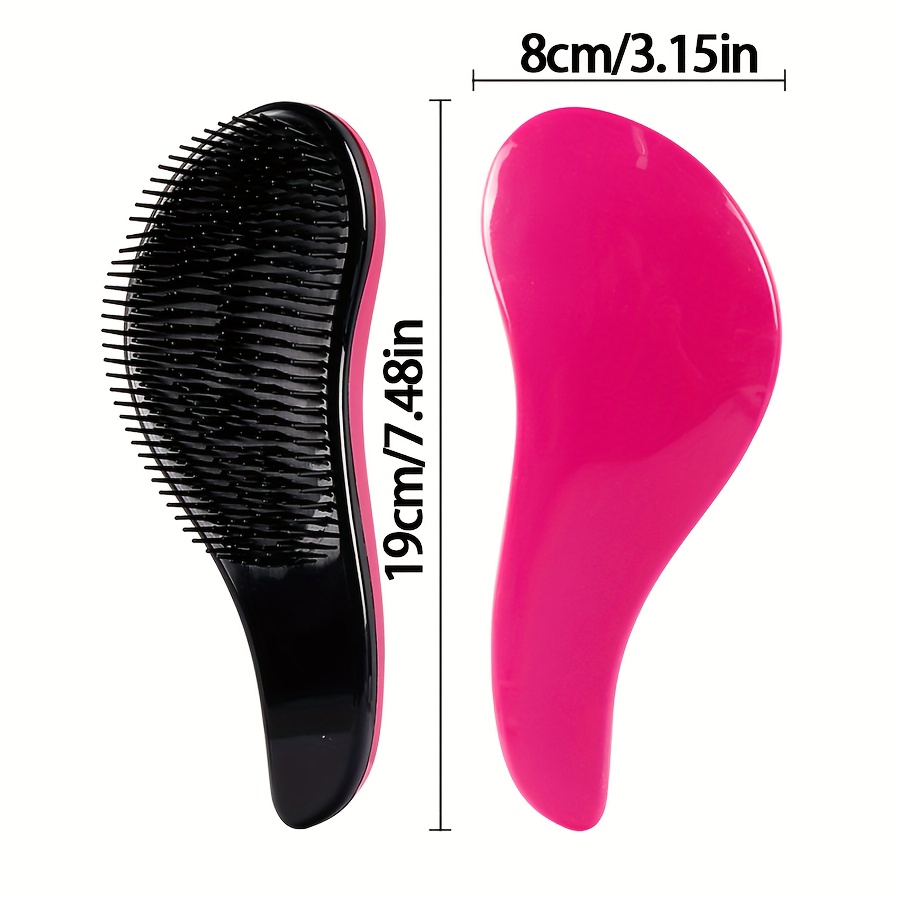 1 Cepillo Desenredante para el Cabello - Alisa el Cabello Enredado - El Mejor Peine para Hombres y Mujeres - Apto para Cabello Seco y Húmedo, Accesorio de Viaje Esencial, Herramienta de Estilismo, Cuidado del Cabello, Diseño de Mango Elegante, Cerdas de Plástico Duraderas