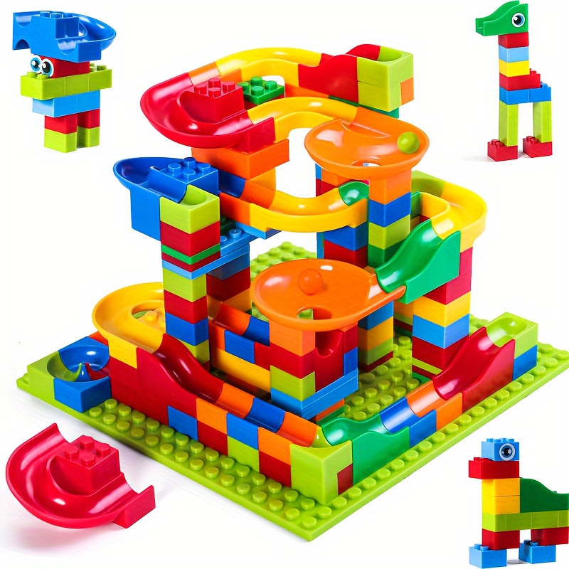 

168pcs Variety Slide Building Blocks, Children's Educational Toys, Collage Building Blocks, Construction Track Assembly, Building Blocks Model Decoration, Gifts For Kids, Birthday Gifts, Holiday Gifts