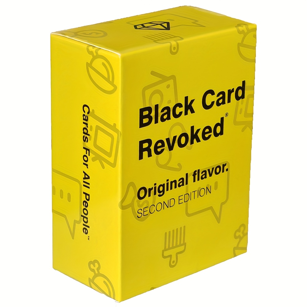 Black Card Revoked Party Game for The Culture - Fifth Edition with Original Flavor & Limited Edition Content | Hilarious Icebreaker Questions, Dance & Sing Challenges | Premium Cardstock for Game Nights, Social Gatherings & Events, Event Icebreakers, Vibrant Package, Durable Game Cards