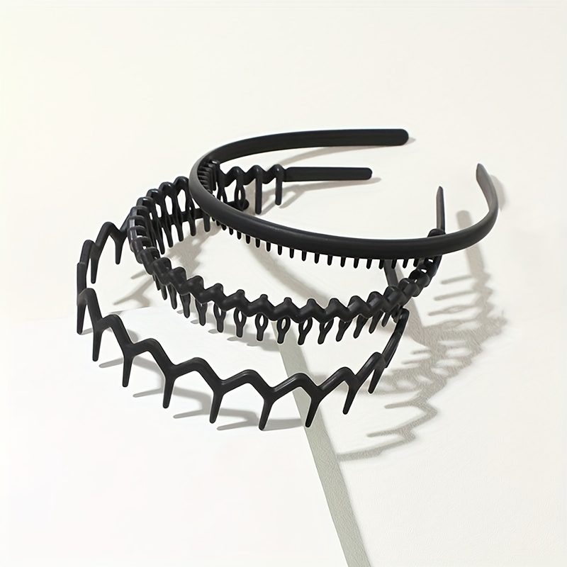 TEMU 3pcs/6pcs Wavy Tooth Headband, Non-slip For Face Washing & Skincare, Matte Fashion Hair Accessories For , Skincare Accessory, Beauty Routine