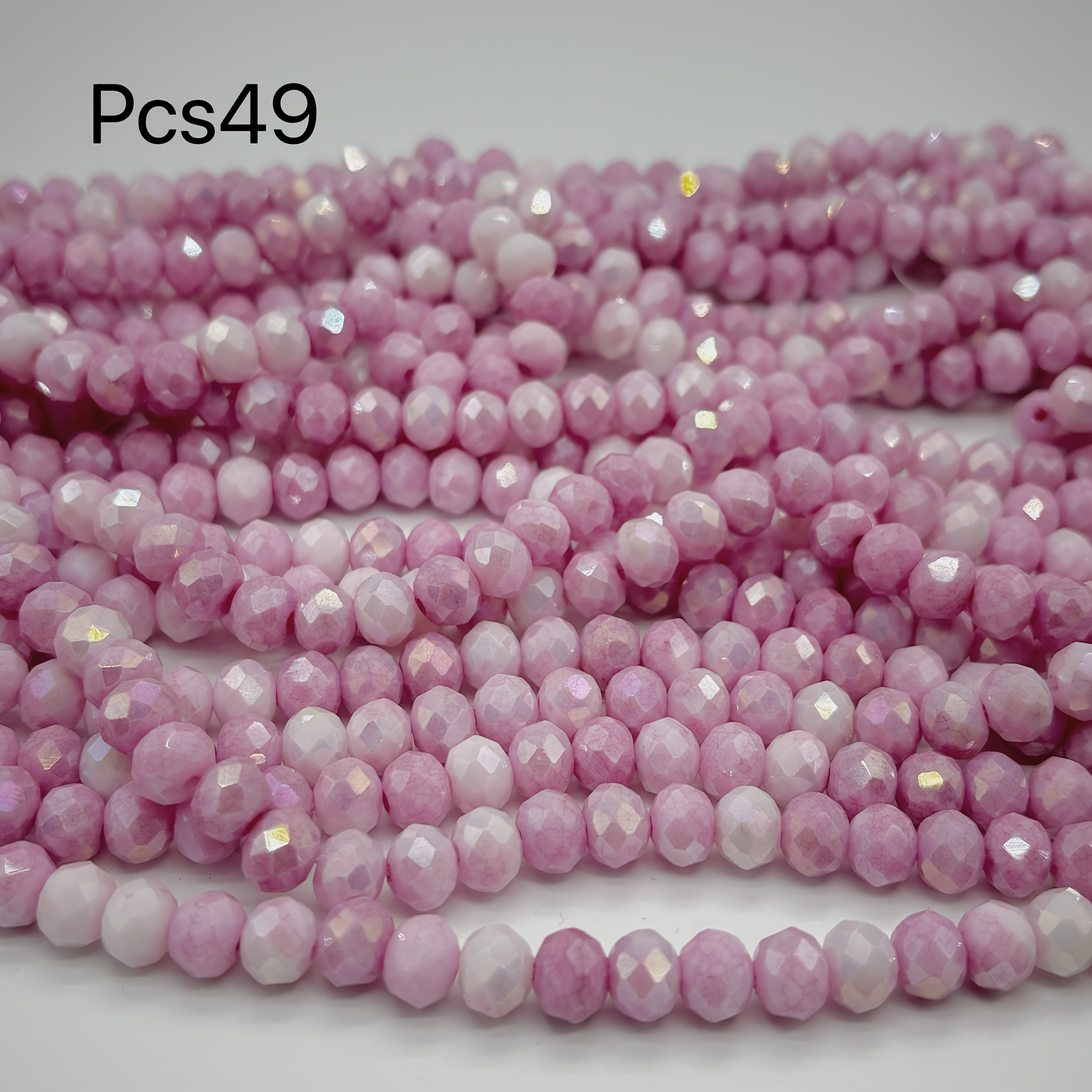 Bead Assortments: 8mm Wheel Beads, 49pcs, For Diy Handmade Flat Bead Bracelets, Necklaces, And Jewelry Accessories