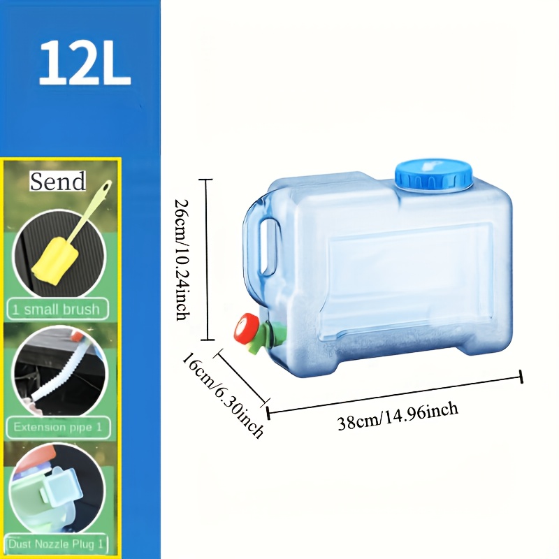 1pc 12l Portable Outdoor Camping Water Tank Storage Device, Outdoor Water Tank, Food Grade Material, Very Suitable For Outdoor Activities, Picnicking, Hiking, , Driving, Camping And Fishing