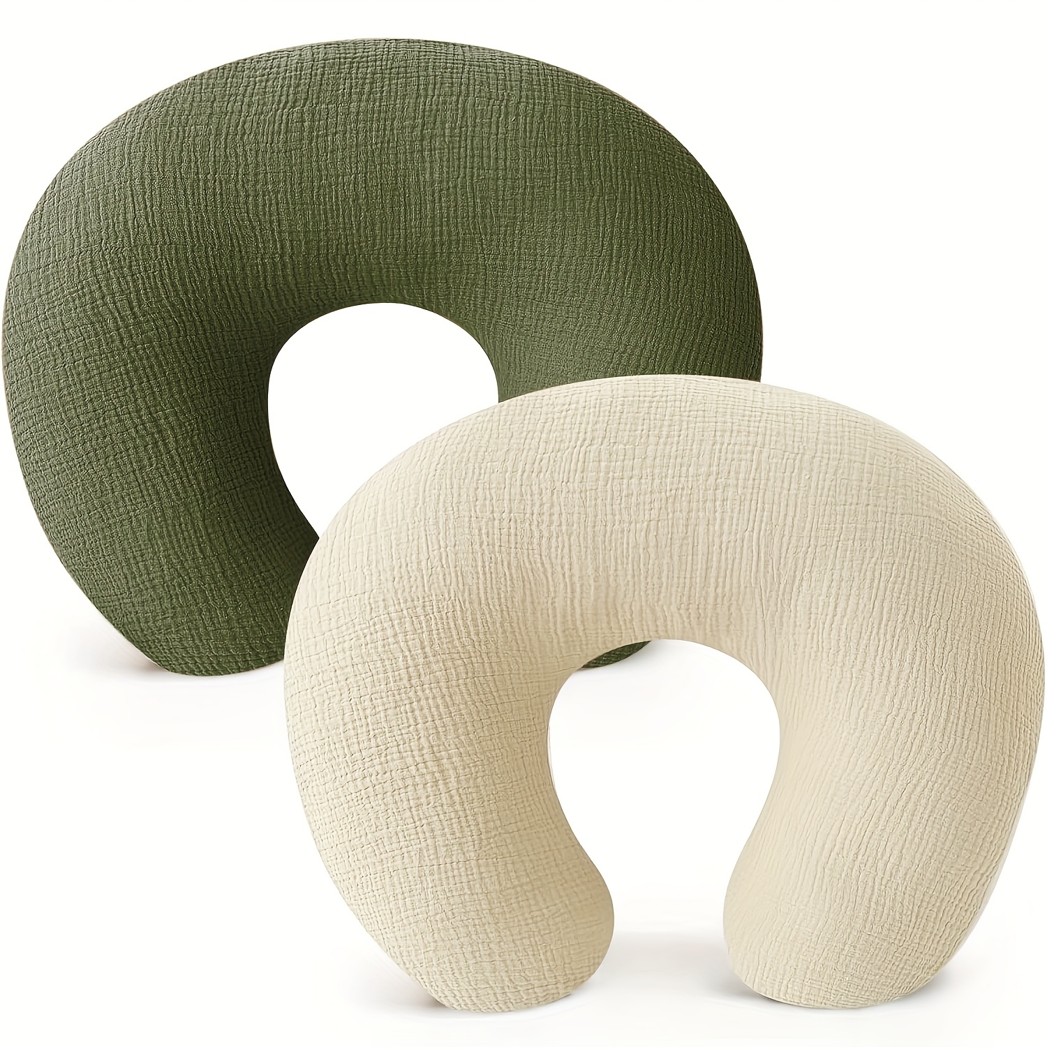 A Set of Two C-Shaped Pillow Covers, Available in Various Colors for Easy Mixing And Matching. The Fabric Is Soft And Skin-Friendly, Non-Irritating, Suitable for Women During Breastfeeding, with Dimensions of 63.5*45.72 cm