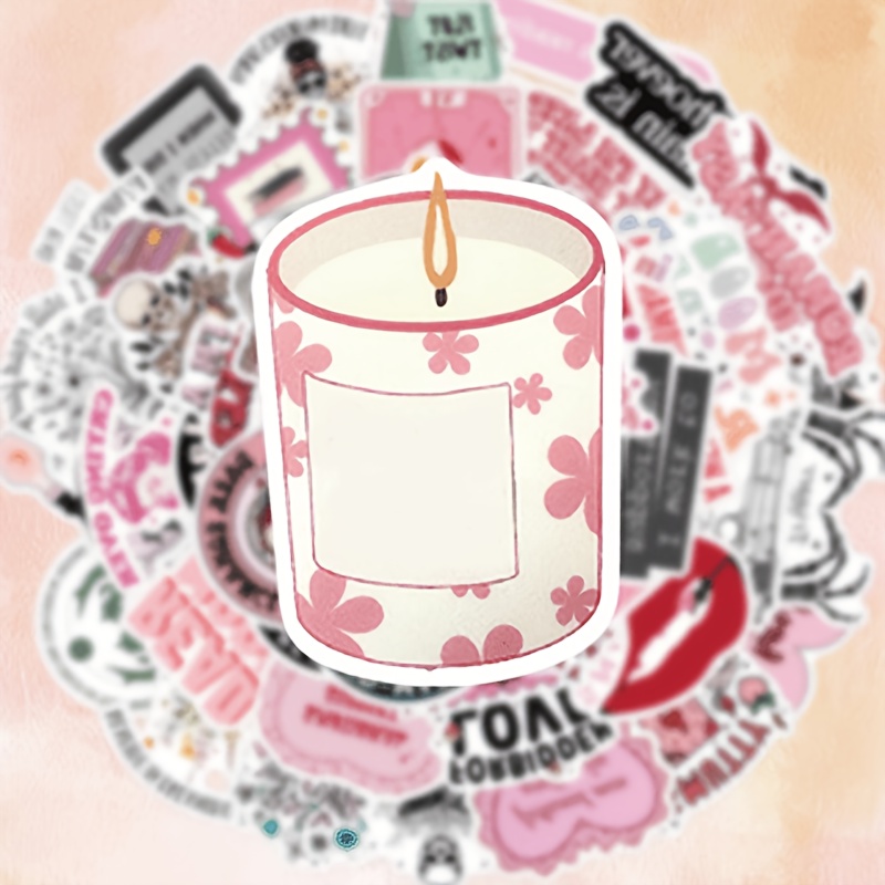 TEMU 50pcs Romantic Book-themed Stickers Compatible For Journals, Diaries, Planners - Matte Vinyl Decals With Quotes, Bookmarks, Literary Phrases For