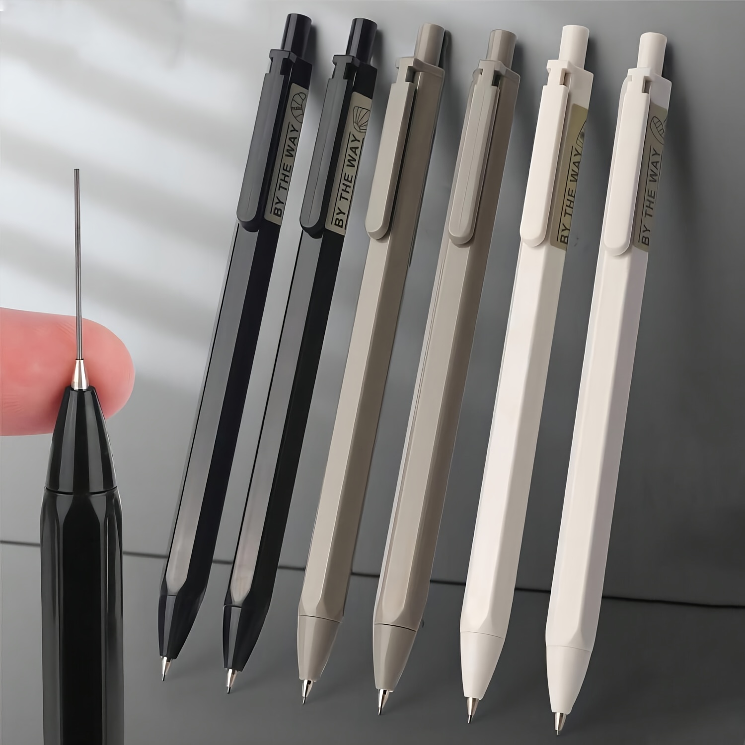 

4-piece Premium Mechanical Pencils For Students - 0.5mm & 0.7mm Lead, Durable Plastic, 2b Grade