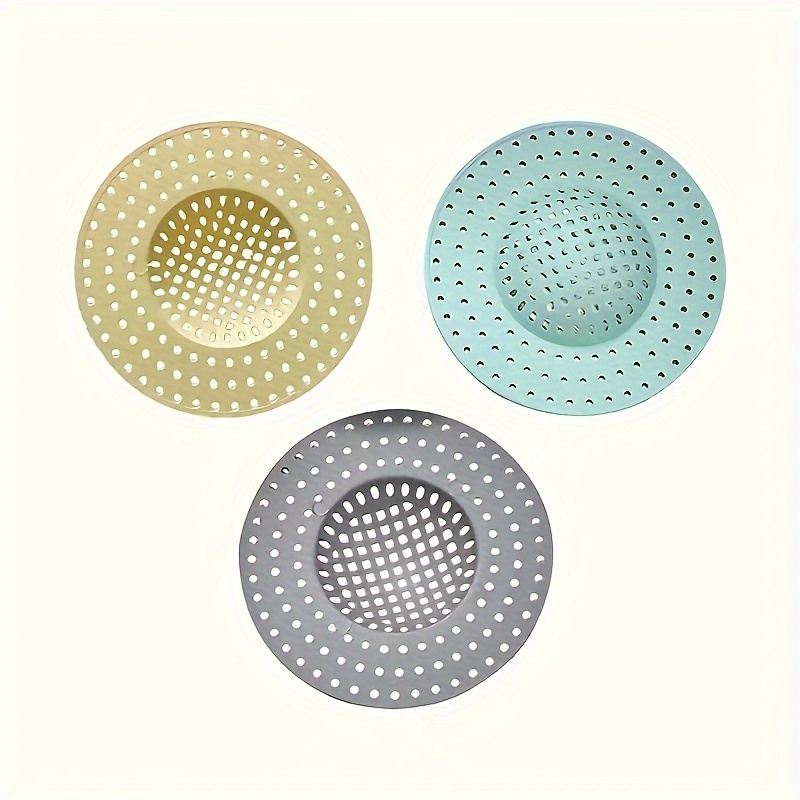 Image of 3pcs Set Random Color Kitchen Sink Strainer - Hair And Food Catcher, Essential Basket For Home Kitchen Sink Filters