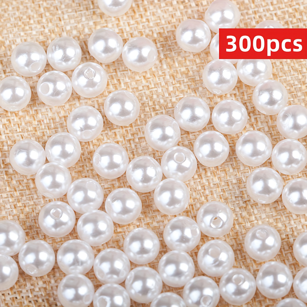 TEMU Cuentas acrílicas de 8 mm, 300 piezas, colores aleatorios disponibles para selección, para hacer joyas - vibrantes, cuentas redondas con agujero