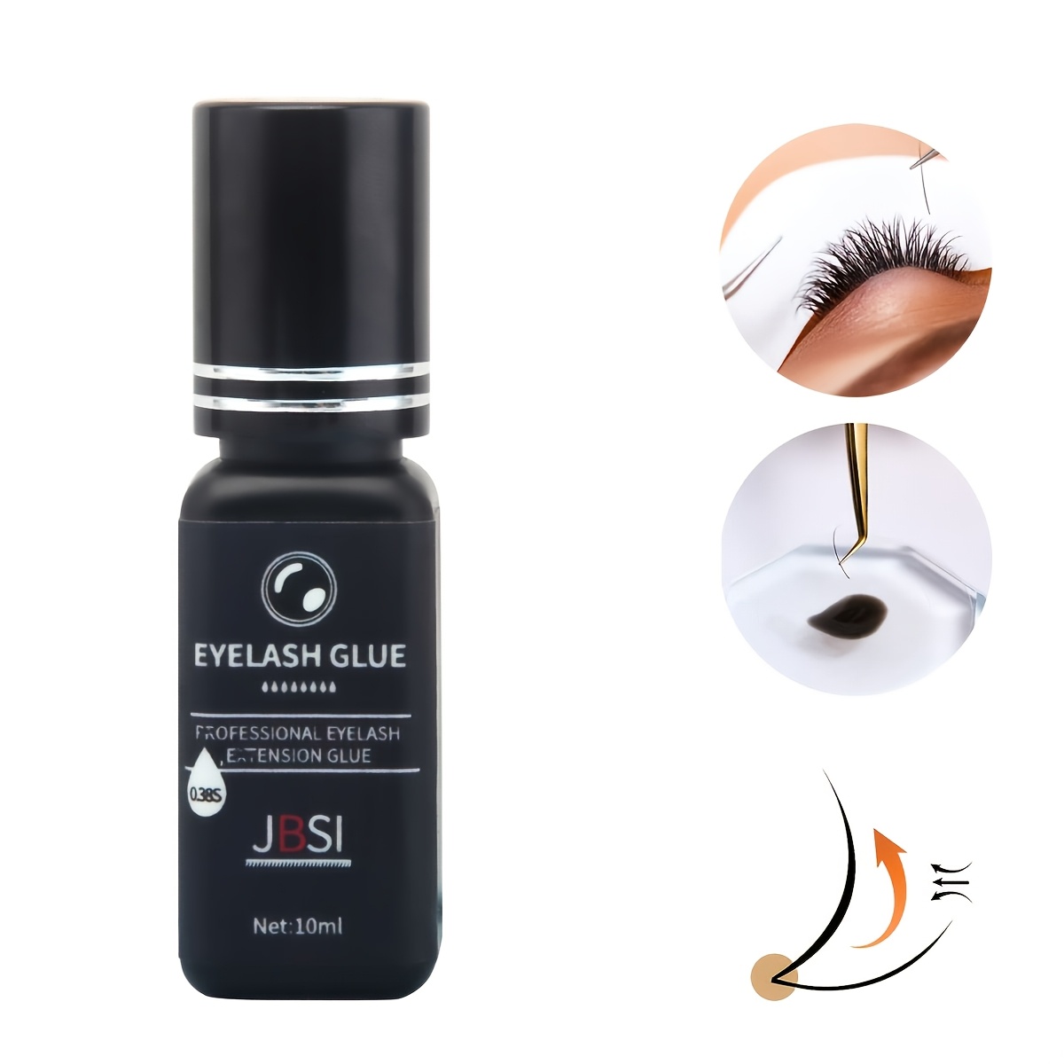 Eyelash Extension Glue 0.38s Quick Drying/ For 6-8 Weeks/10ml Adhesive Eyelash Glue Is Suitable For Black Adhesive Eyelash Technicians For Extension