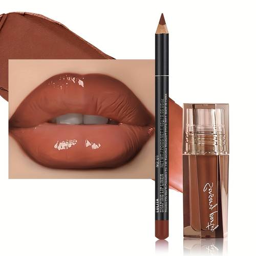 smooth hydrating lip liner and lip gloss combo lip combo long lasting vibrant color with moisturizing for multiple styles