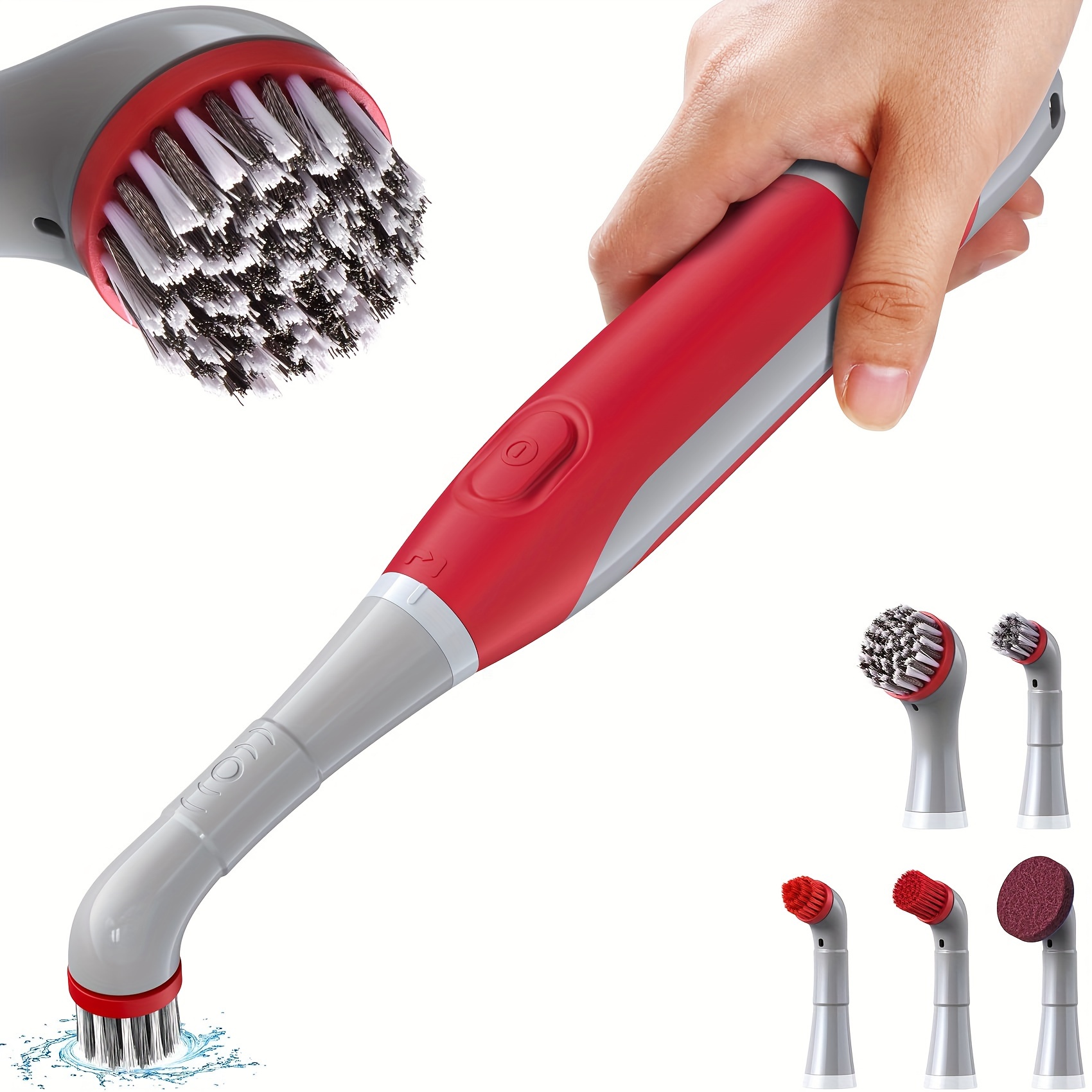 

Electric Grout Cleaning Brush, Battery Operated Power Scrubber With Upgraded Stainless Wire Brush, Multi-purpose Scrub Brush Cleaner For Grout, Tile, Corner, Kitchen, Bathroom, Shower