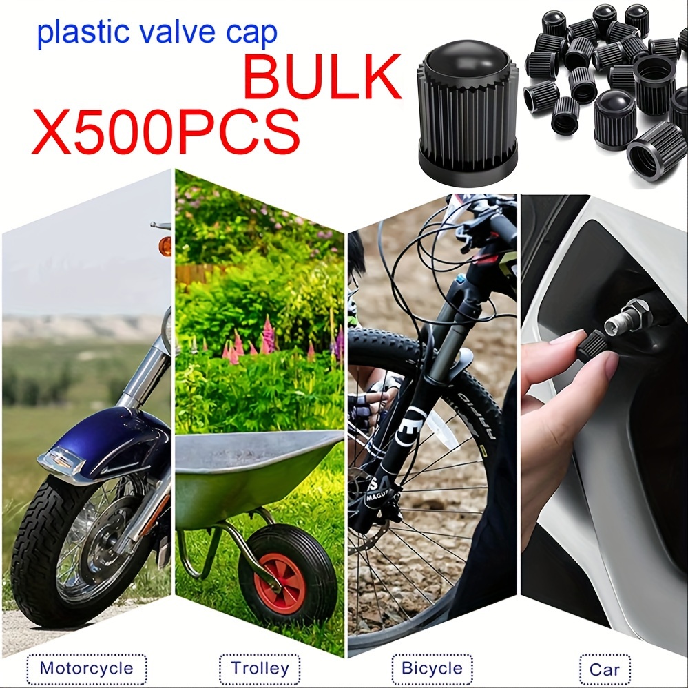 

500pcs Tire Valve Caps, Plastic Valve Stem Caps Universal Stem Covers For Cars, Suvs, Bike And Bicycle, Trucks, Motorcycles, Airtight Seal Dust Proof