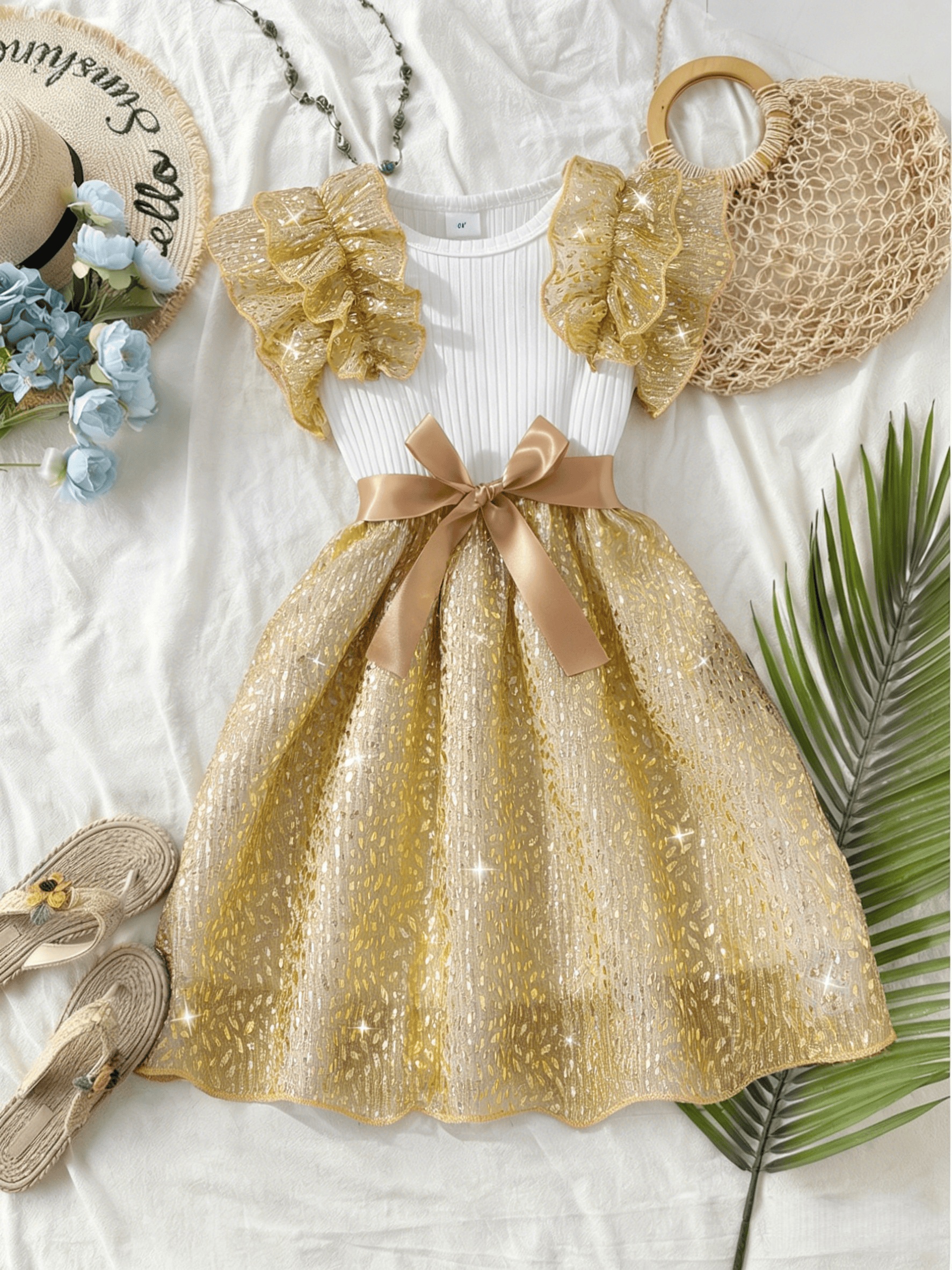 slim fit dress slacks The Golden Dress – Dona Matoshi main image 0