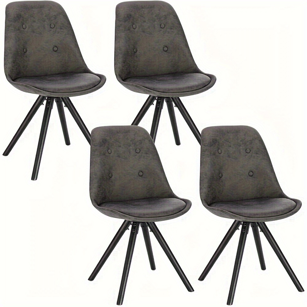 4pcs Dining Chairs, Kitchen Chair, , Vanity Chair, Lounge Chair, Upholstered Chair, Retro Design Padded Chair, Seat With Fabric Cover
