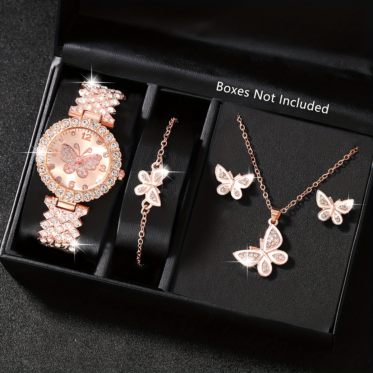 5pcs jewelry set quartz watch matching necklace earrings  display picture 1