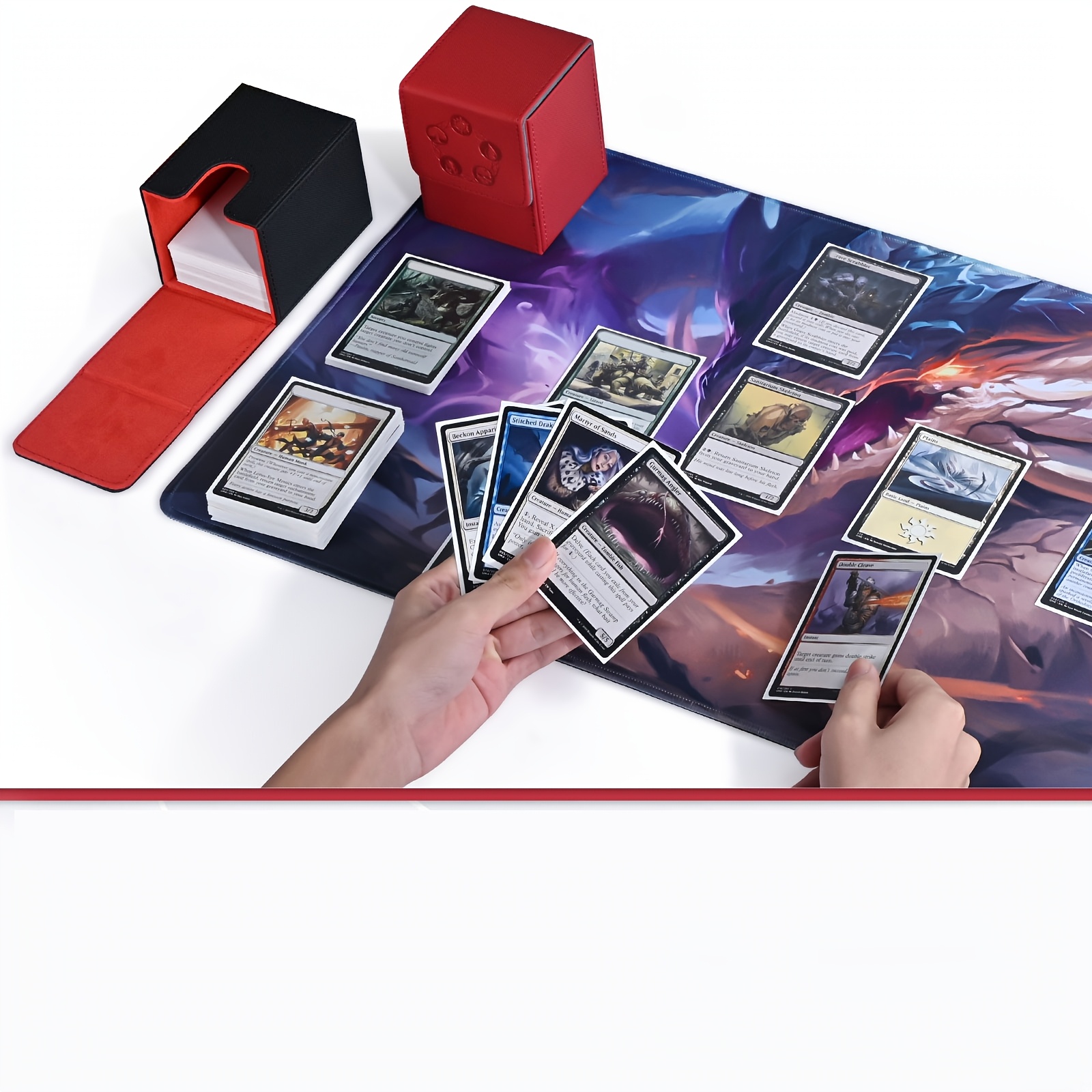 4 pack card deck box mtg card copyrighted design fits 100 - Temu