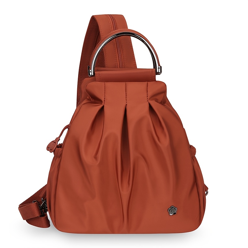 TEMU Cross-border Women's Multifunctional Casual Hand Backpack 2026 New Versatile Single Shoulder Crossbody Travel With Multiple Compartments, And